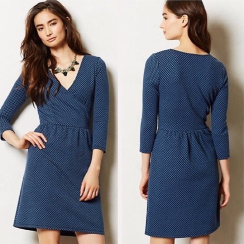 Anthro HD in Paris Faux Wrap Dress, Size XS